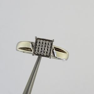 Micro Pave Set Ladies 925 Sterling Silver CZ Ring